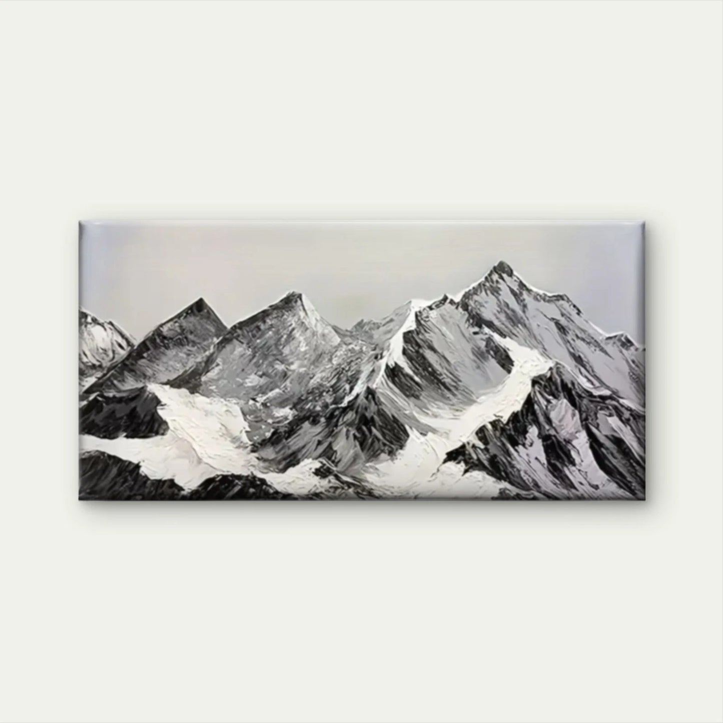 Mountain Range Black White Wall Art Canvas Office Home Room Framed 120x60cm
