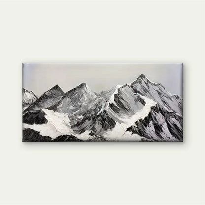 Mountain Range Black White Wall Art Canvas Office Home Room Framed 120x60cm