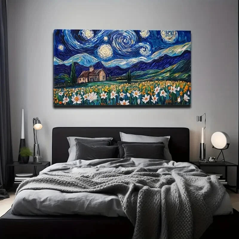 Starry Sky Replica Banquet Wall Art Canvas Office Home Room Framed 120x60cm - Bella Home Decor