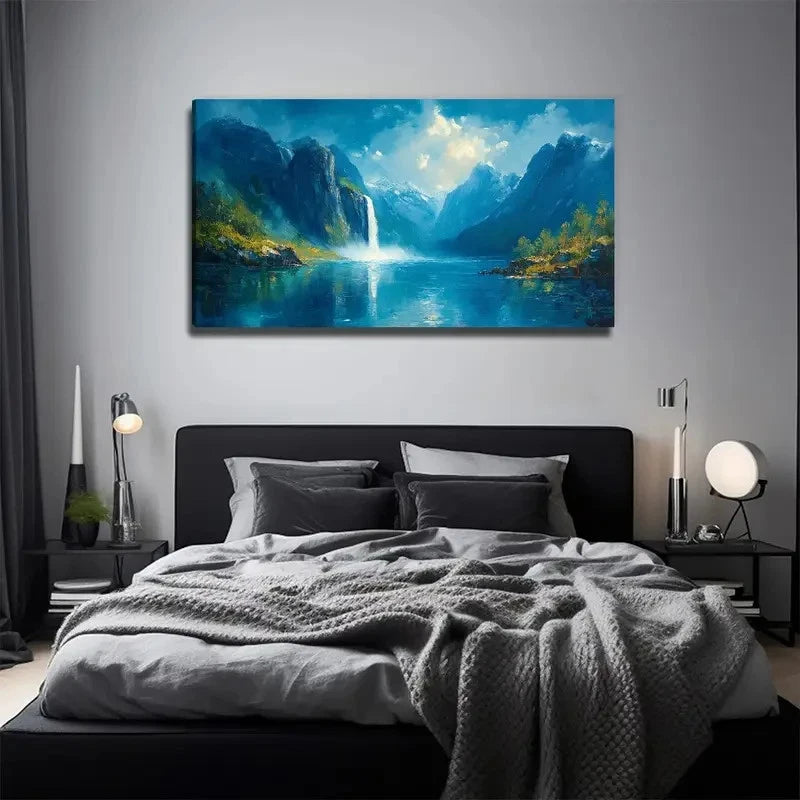 A Delightful Landscape Painting Wall Art Canvas Office Home Room Framed 120x60cm