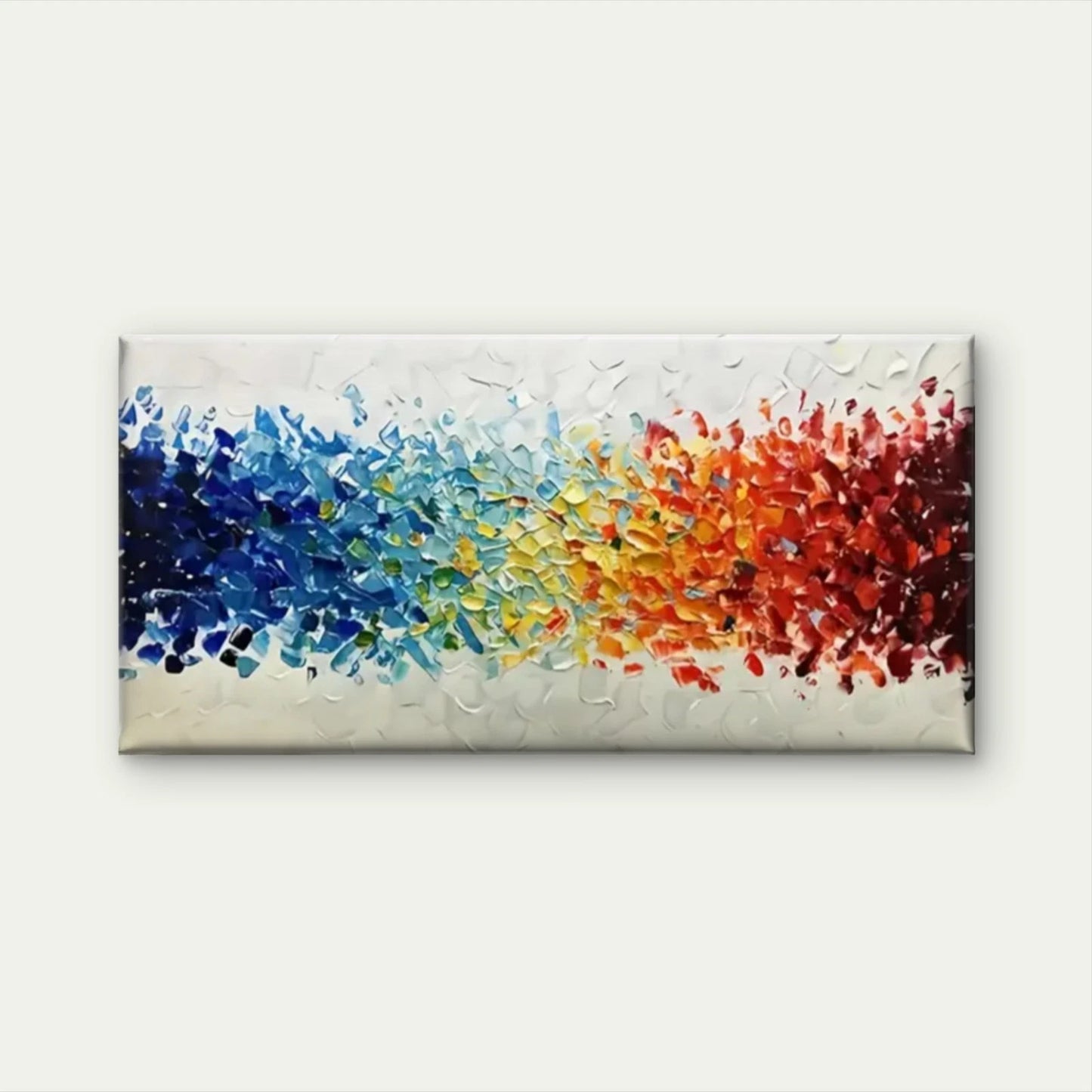 Colorful Flowers White Abstract Wall Art Canvas Office Home Room Framed 120x60cm