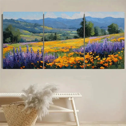 3pcs Floral Botanical Art Wall Art Set Canvas Framed 40x60cm - High Quality Print 100% Australian Made Wall Canvas Ready to Hang