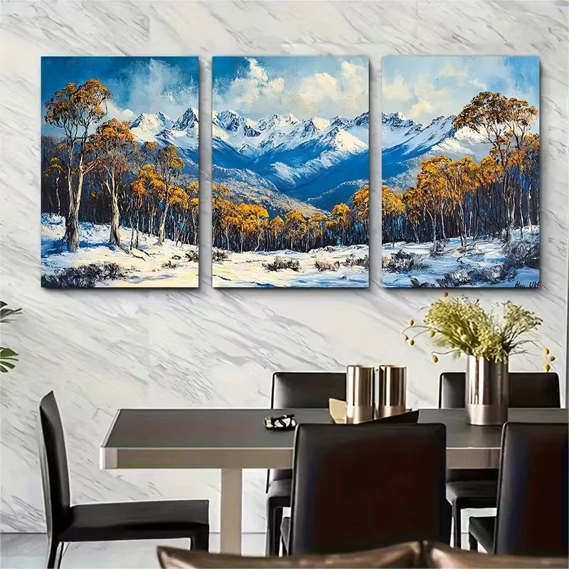 3pcs , Kosciuszko National Park Metal Print Ready to Hang Art - Bella Home Decor