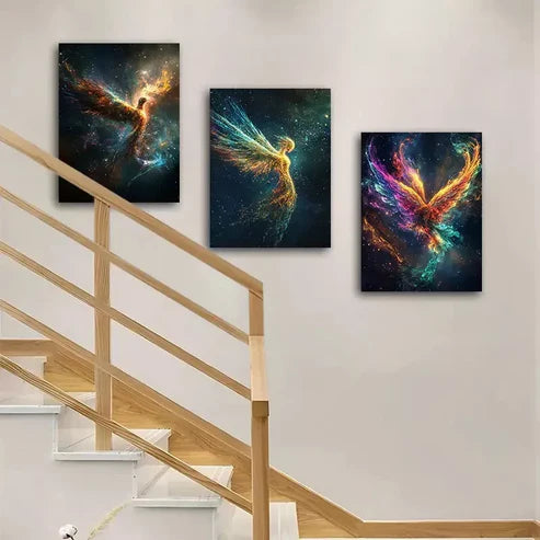 3pcs Fantasy Phoenix Wall Art Canvas Unframed - High Quality Print 100% Australian Made Wall Canvas