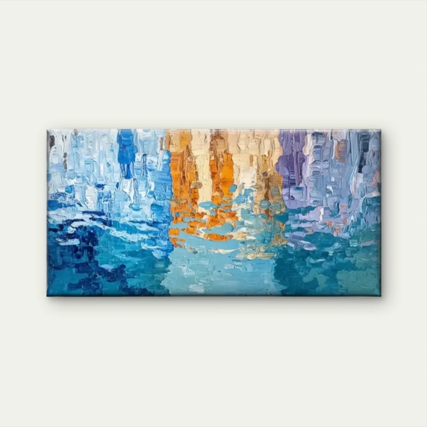 Abstract Colourful Painting Wall Art Canvas Office Home Room Framed 120x60cm