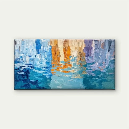 Abstract Colourful Painting Wall Art Canvas Office Home Room Framed 120x60cm