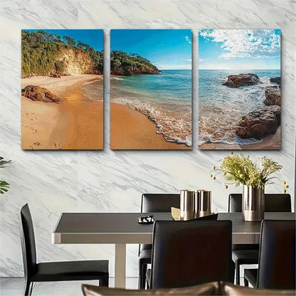 3pcs Lorne Beach Australian Travel place  Wall Art Set Canvas Framed 40x60cm - High Quality Print 100% Australian Made Wall Canvas Ready to Hang