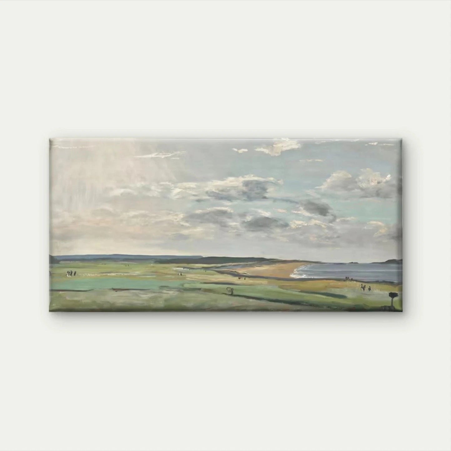 Golf Course Landscape Wall Art Canvas Office Home Room Framed 120x60cm