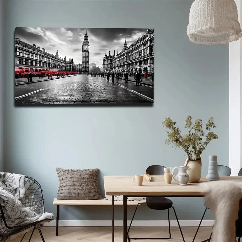 Road Urban Landscape Wall Art Canvas Office Home Room Framed 120x60cm