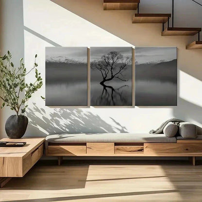 3pcs Dead Tree In The Middle Of The Lake Wall Art Set Canvas Framed 40x60cm - High Quality Print 100% Australian Made Wall Canvas Ready to Hang - Bella Home Decor