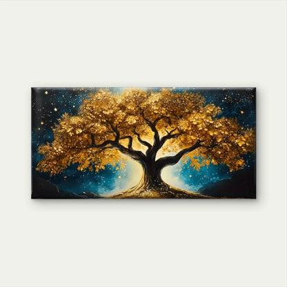 Tree Stars Abstract Wall Art Canvas Office Home Room Framed 120x60cm
