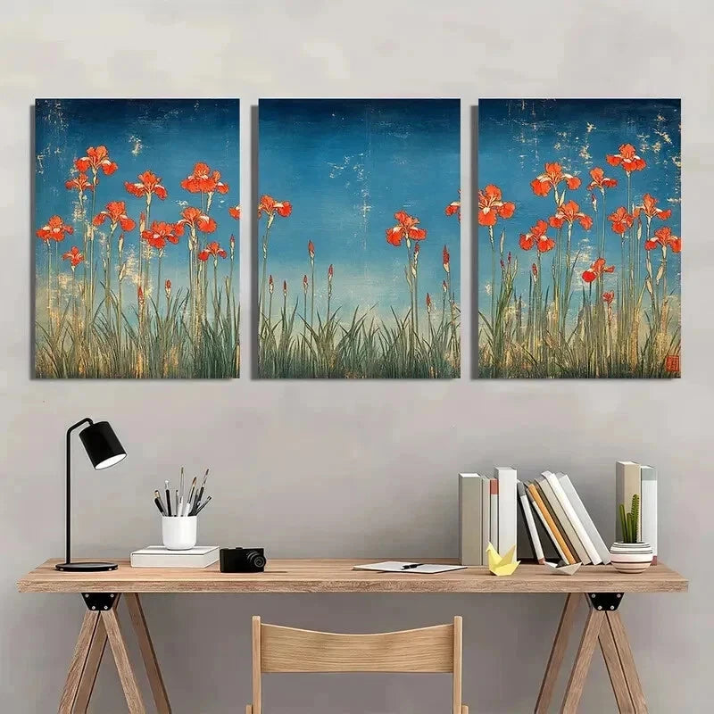 3pcs Ukiyo-E Woodblock Yorikiri  Perfect Wall Art Set Canvas Framed 60x90cm - High Quality Print 100% Australian Made Wall Canvas Ready to Hang - Bella Home Decor
