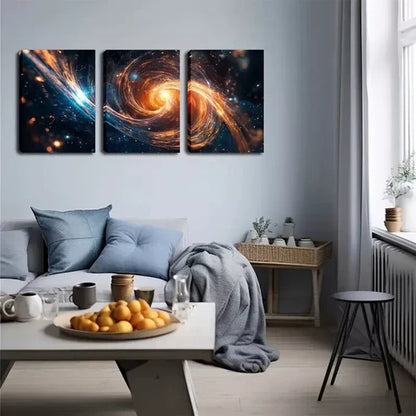 3pcs Stunning Galaxies Wall Art Canvas Unframed - High Quality Print 100% Australian Made Wall Canvas