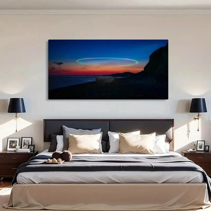 Hooken Beach Modern Wall Art Canvas Office Home Room Framed 120x60cm
