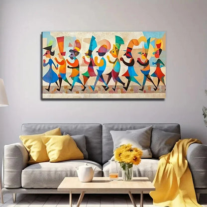 Cartoon African Perfect Wall Art Canvas Office Home Room Framed 120x60cm