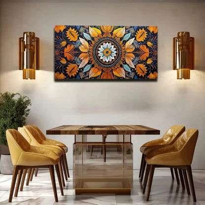 Bohemian Style Floral Abstract Wall Art Canvas Office Home Room Framed 120x60cm