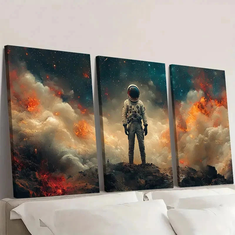 3pcs Cosmic & Retrofuturism Canvas Prints H   Wall Art Set Canvas Framed 60x90cm - High Quality Print 100% Australian Made Wall Canvas Ready to Hang - Bella Home Decor