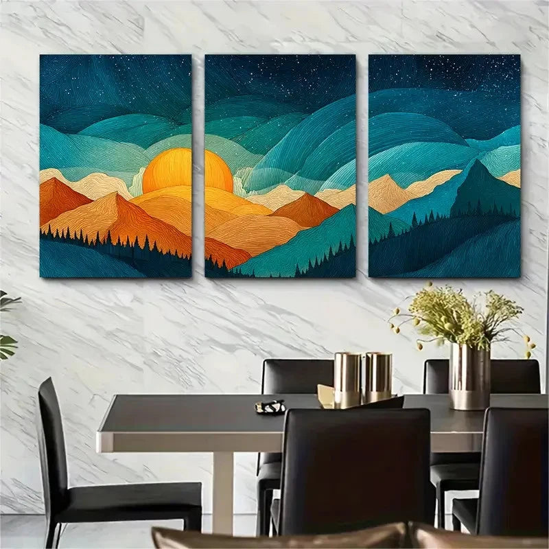 3pcs Abstract Dolce Far Vintage Perfect Wall Art Set Canvas Framed 40x60cm - High Quality Print 100% Australian Made Wall Canvas Ready to Hang - Bella Home Decor