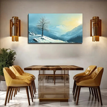 Winter Sunset Perfect Wall Art Canvas Office Home Room Framed 120x60cm