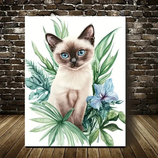 Adorable Floral & Greenery Design Painting 40x60cm Metal Print Ready to Hang - Bella Home Decor