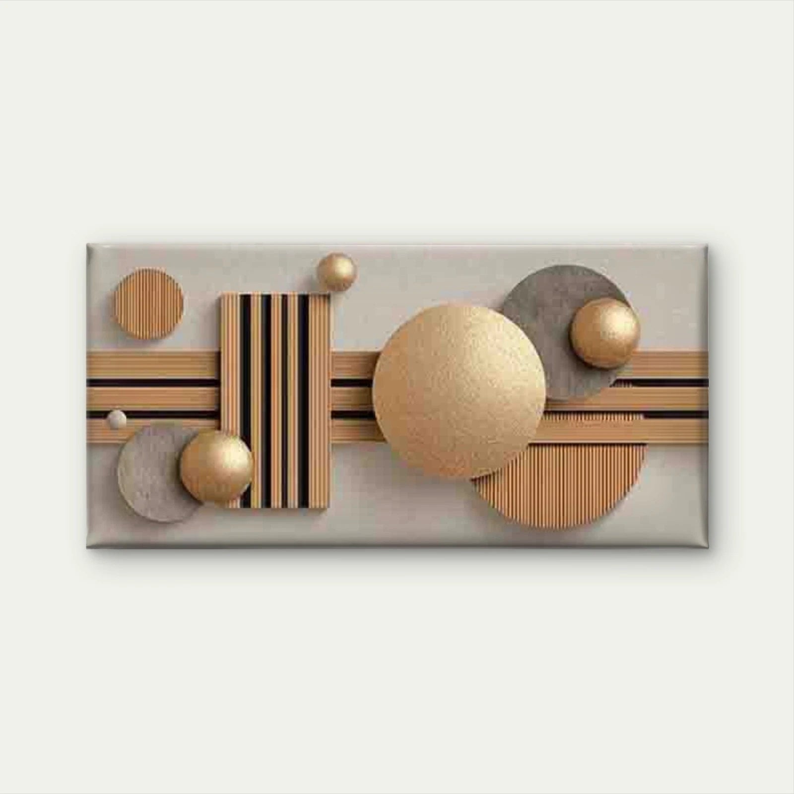 Abstract Geometric Designs Wall Art Canvas Office Home Room Framed 120x60cm - Bella Home Decor