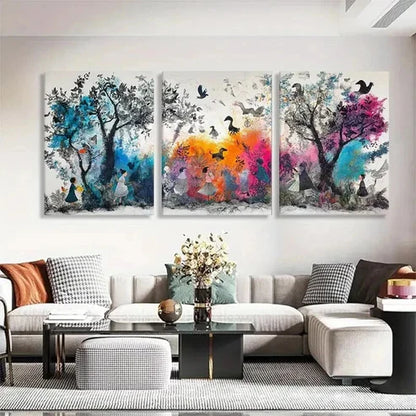 3pcs Colorful Nature Fantasy Dreamscape Perfect  Wall Art Set Canvas Unframed - High Quality Print 100% Australian Made Wall Canvas - Bella Home Decor