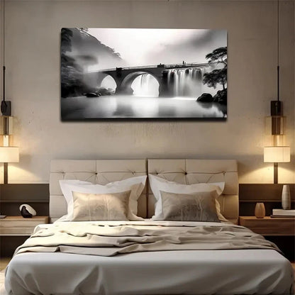 Shock Arch Bridge Wall Art Canvas Office Home Room Framed 120x60cm
