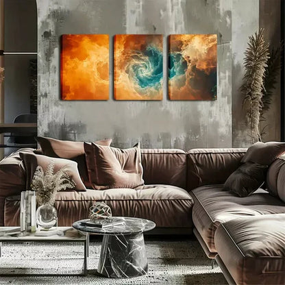 3pcs Psychedelic Nebula Wall Art Set Wall Art Canvas Unframed - High Quality Print 100% Australian Made Wall Canvas