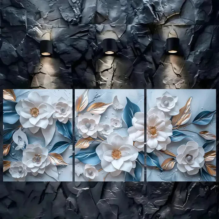 3pcs Floral Wall Art Canvas Unframed - High Quality Print 100% Australian Made Wall Canvas