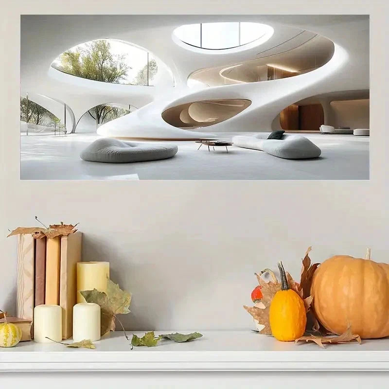 Modern Architectural Decor Wall Art Canvas Office Home Room Framed 120x60cm
