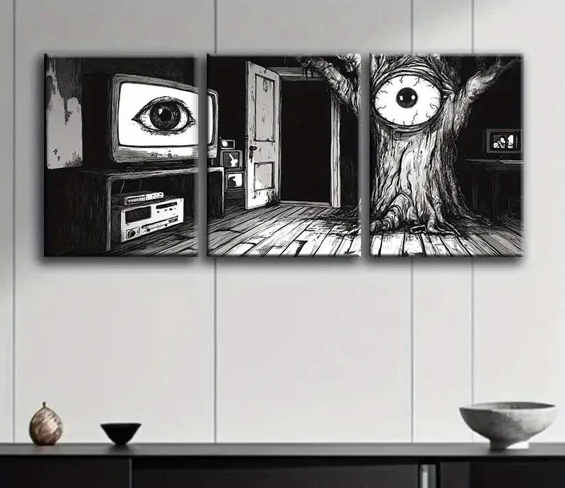 3pcs An Old Tree Eyes Metal Print Ready to Hang Art - Bella Home Decor