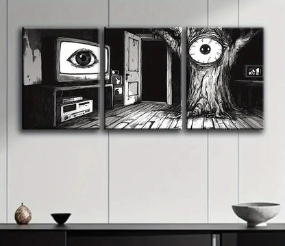 3pcs An Old Tree Eyes Metal Print Ready to Hang Art - Bella Home Decor