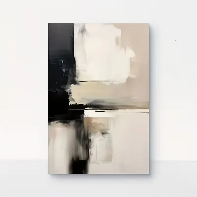 White, Black & Gray Color Palette Metal Print Ready to Hang