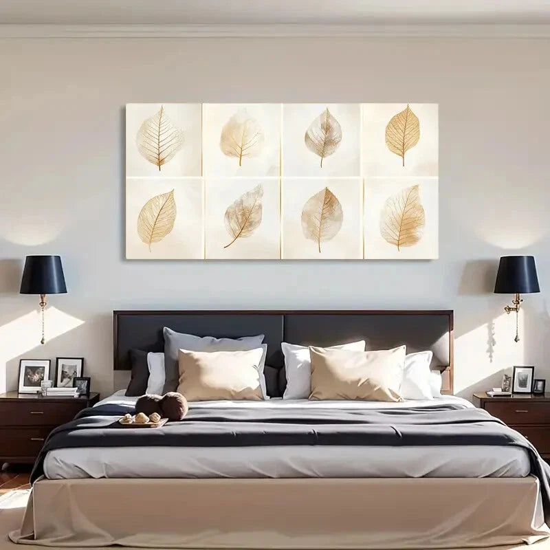 Autumn Leaf Horizontal Décor Wall Art Canvas Office Home Room Framed 120x60cm - Bella Home Decor