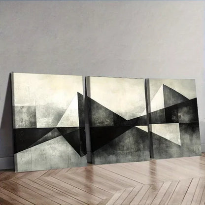 3pcs Geometric Shapes Abstract Wall Art Canvas Unframed - High Quality Print 100% Australian Made Wall Canvas - Bella Home Decor