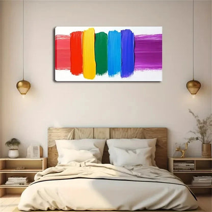 Abstract Watercolor Colors Wall Art Canvas Office Home Room Framed 120x60cm - Bella Home Decor