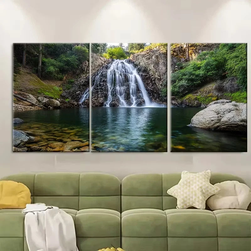 3pcs Upper Cascadero Falls Art Landscape Metal Print Ready to Hang Art