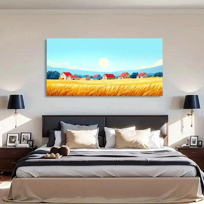 Cartoon Paddy Design Abstract Wall Art Canvas Office Home Room Framed 120x60cm
