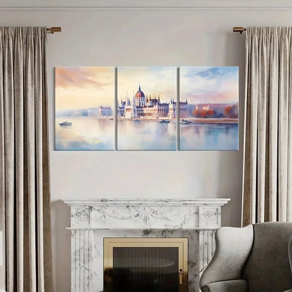 3pcs Architectural Masterpiece Historical Landmark Metal Print Ready to Hang Art - Bella Home Decor