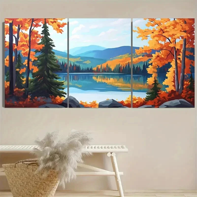 3pcs Algonquin Provincial Park Retro Metal Print Ready to Hang Art - Bella Home Decor