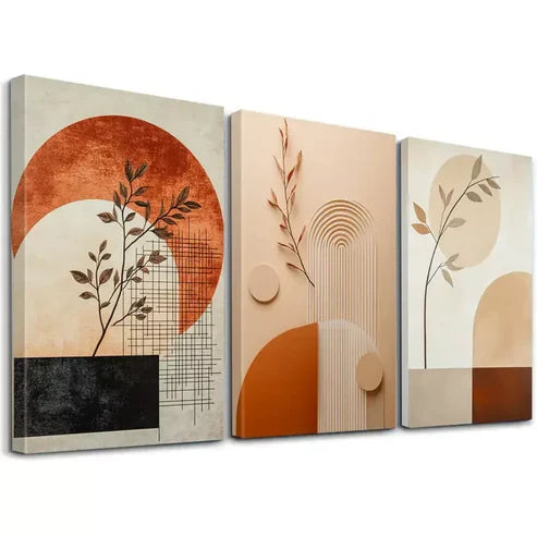 3pcs Abstract Landscape Canvas Framed 60x90cm - High Quality Print 100% Australian Made Wall Canvas Ready to Hang