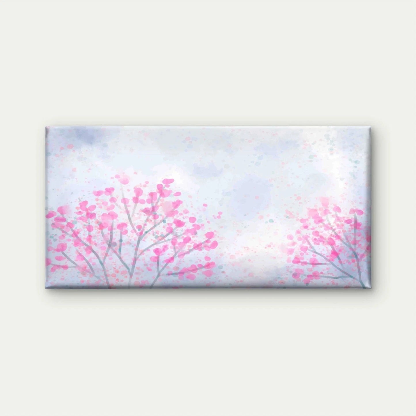 Watercolor Cherry Blossom Wall Art Canvas Office Home Room Framed 120x60cm