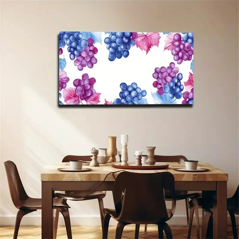 Green-Green Gradient Grape Wall Art Canvas Office Home Room Framed 120x60cm