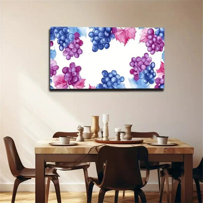Green-Green Gradient Grape Wall Art Canvas Office Home Room Framed 120x60cm
