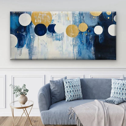 Blue Mountains Abstract Wall Art Canvas Office Home Room Framed 120x60cm