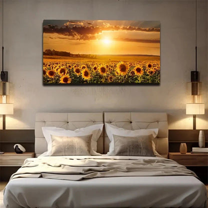 Sunflowers Magnificent Wall Art Canvas Office Home Room Framed 120x60cm
