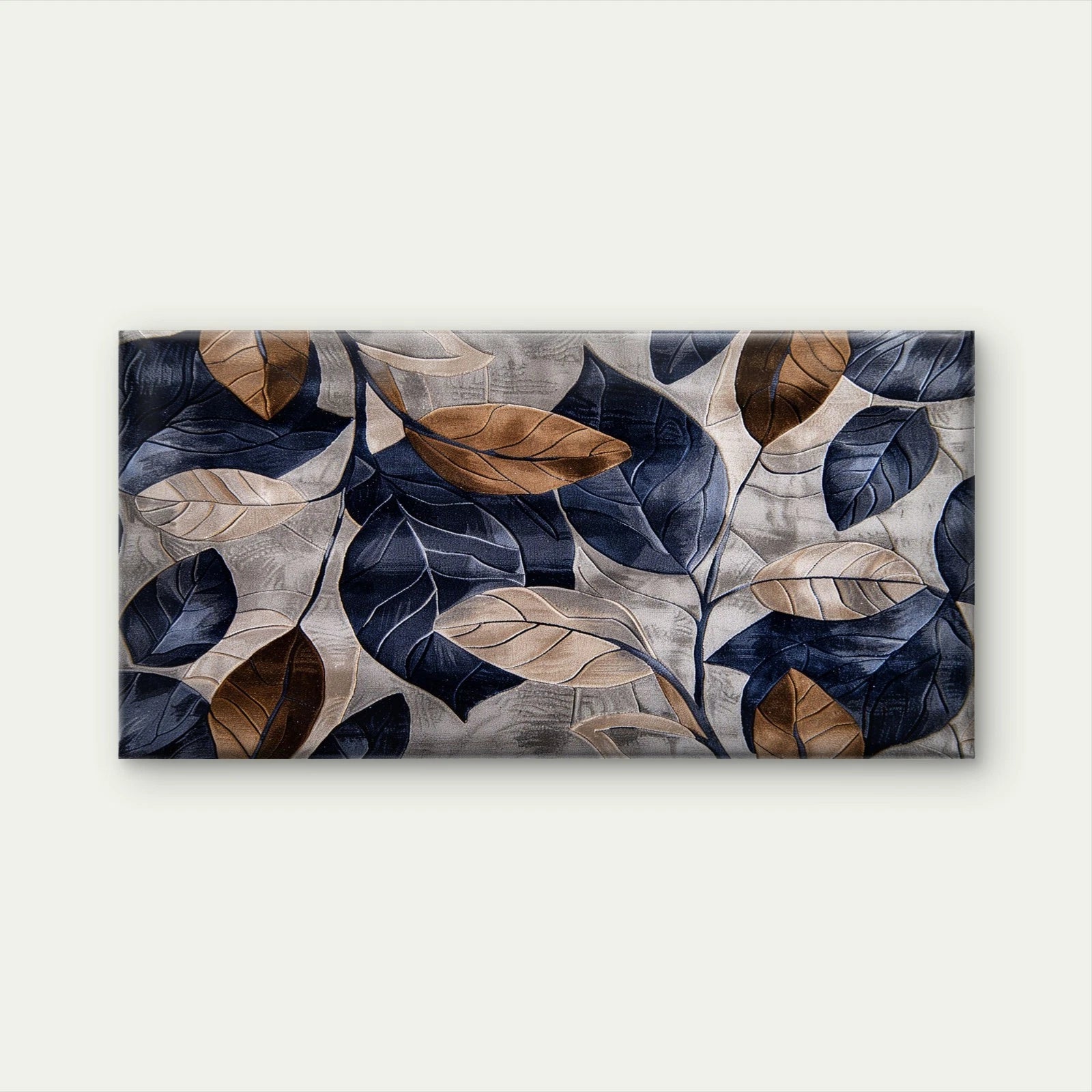 Modern Floral Geometry Gold Wall Art Canvas Office Home Room Framed 120x60cm - Bella Home Decor