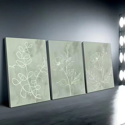 3pcs Featuring Flowers Wall Art Set Canvas Framed 60x90cm - High Quality Print 100% Australian Made Wall Canvas Ready to Hang