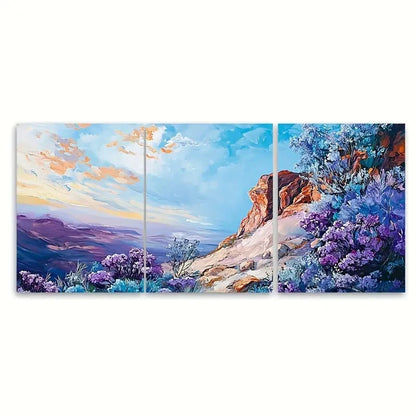 3pcs Ayers Rock Australian Wall Hanging   Wall Art Set Canvas Framed 50x70cm - High Quality Print 100% Australian Made Wall Canvas Ready to Hang - Bella Home Decor