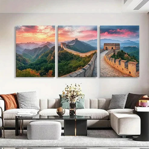3pcs Breathtaking Views of the Iconic Perfect Wall Art Set Canvas Unframed - High Quality Print 100% Australian Made Wall Canvas - Bella Home Decor